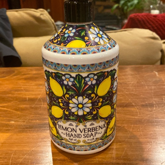 NEW! Deruta Hand Soap Home and Body Company 21.5 fl oz Lemon Verbena Blue Yellow - Picture 4 of 10